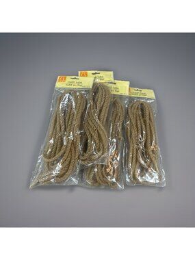 Lot of 4 Crafter's Square Decorative Mesh Tube 15 Ft Raffia Brown Total 60Ft New